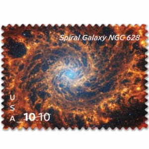 NOT Forever Stamp-$10.10 Stamps 2025 Spiral Galaxy NGC 628 – Astronomy Collection, Priority Mail Express Rate