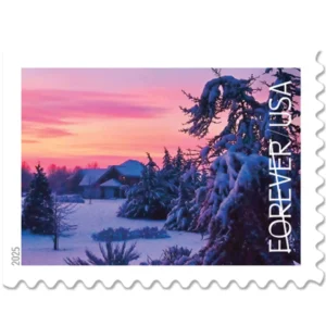 Forever Stamps 2025 Winter Scenes – Seasonal Celebration, First-Class Postage