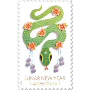 Forever Stamps 2025 Lunar New Year ?C Year of the Snake, Holiday Celebration, First-Class Postage