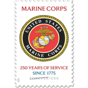 Forever Stamps 2025 Marine Corps ?C 250 Years of Service, Honor & Service, First-Class Postage