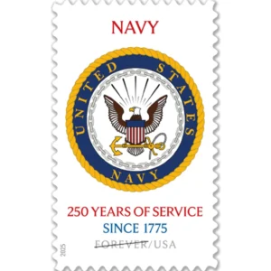 Forever Stamps 2025 Navy – 250 Years of Service, Honor & Service, First-Class Postage