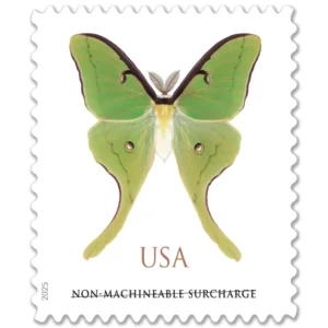 NOT Forever Stamp-Non-Machinable Surcharge Stamps 2025 Luna Moth – Nature Series, First-Class Rate